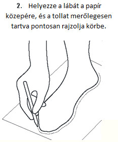 Láb körberajzolása